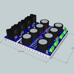 Entire PSU board on a riser panel to demonstrate some other mounting options.