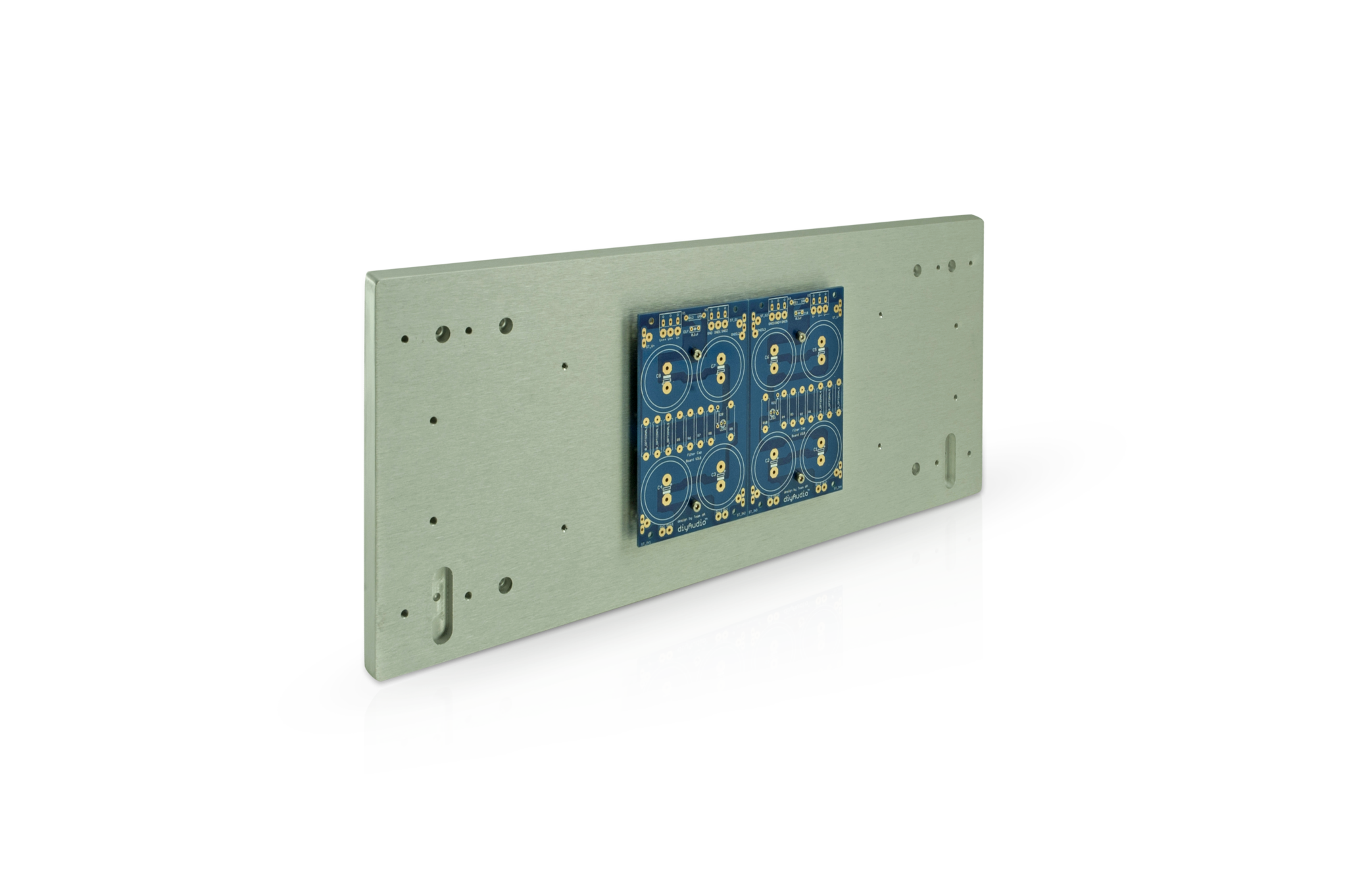 A single snapped cap section mounted directly to the front of a 4U Deluxe Chassis faceplate. This allows a great saving of space on the chassis floor.