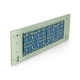 Two snapped cap boards mounted side by side on the faceplate of a 4U Deluxe Chassis. This configuration saves a lot of space on the chassis floor.