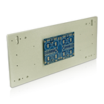 A cap board mounted on the faceplate of a 5U Deluxe Chassis faceplate.  There's a bit more room for this on the 5U as compared to the 4U.