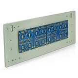 Two cap boards mounted on the faceplate of a 5U Deluxe Chassis